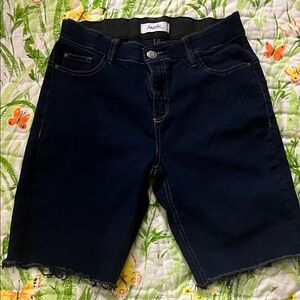 Angels Women's Dark Blue Denim Shorts